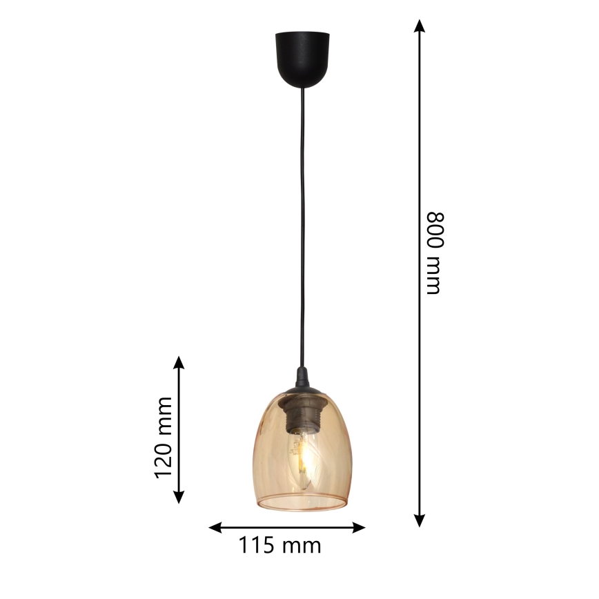 Żyrandol na lince BRILLANT 1xE27/15W/230V beżowy