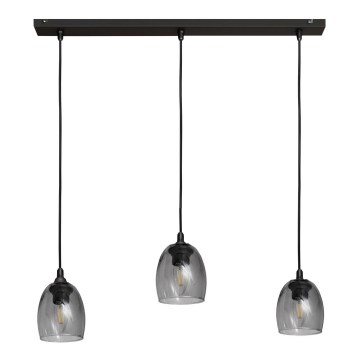Żyrandol na lince BRILLANT 3xE27/15W/230V szary