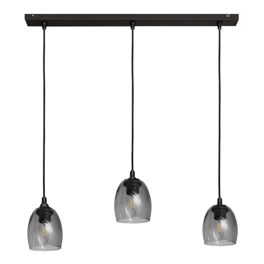 Żyrandol na lince BRILLANT 3xE27/15W/230V szary