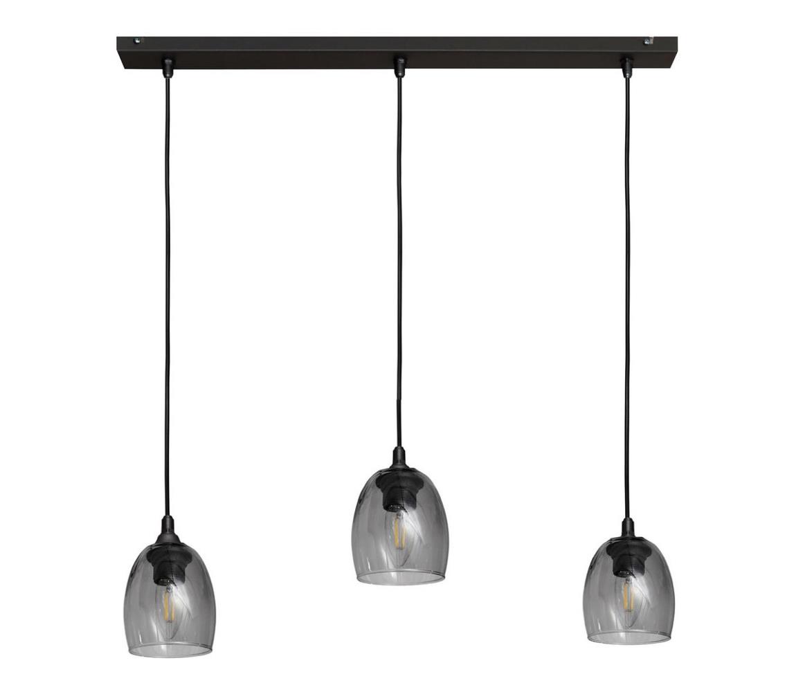 Żyrandol na lince BRILLANT 3xE27/15W/230V szary