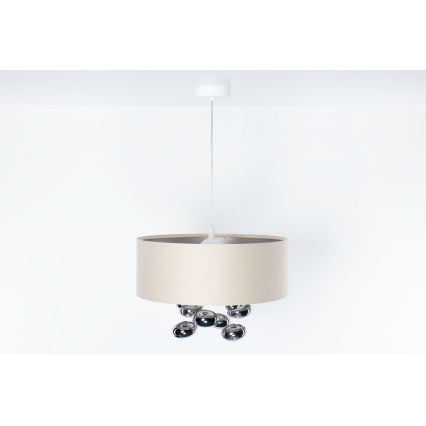 Žyrandol na lince BUBBLE 1xE27/60W/230V śr. 40 cm beżowy