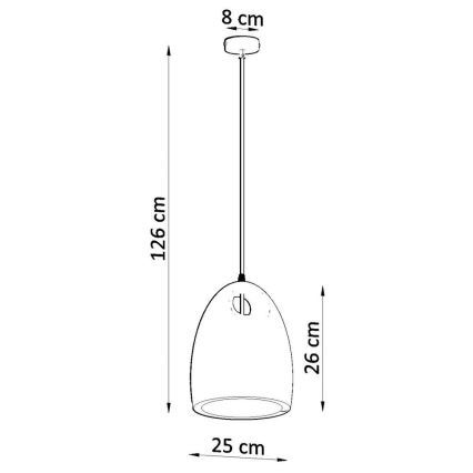 Żyrandol na lince BUKANO 1xE27/60W/230V