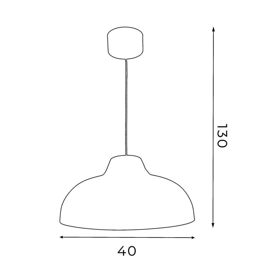 Żyrandol na lince BURGOS 1xE27/60W/230V czarny