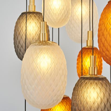 Żyrandol na lince CACTUS 16xG9/5W/230V miedziany/szary/biały