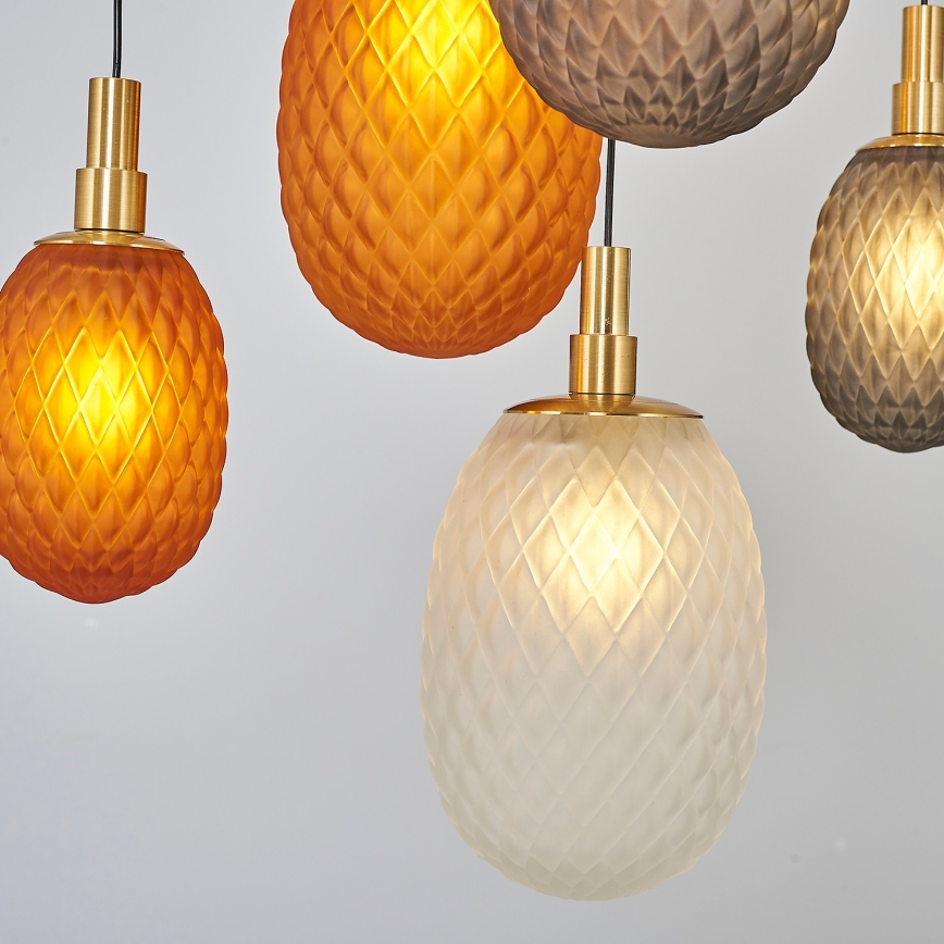 Żyrandol na lince CACTUS 16xG9/5W/230V miedziany/szary/biały