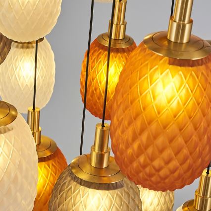 Żyrandol na lince CACTUS 16xG9/5W/230V miedziany/szary/biały