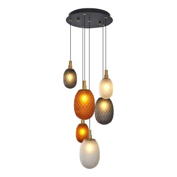 Żyrandol na lince CACTUS 6xG9/5W/230V miedziany/szary/biały