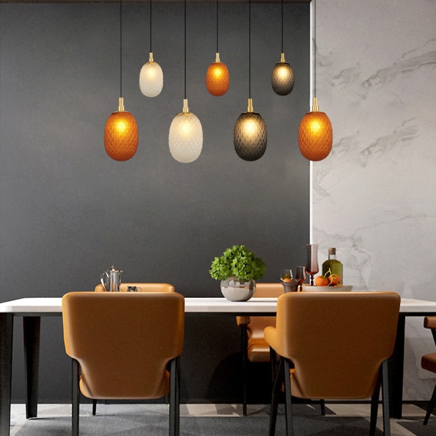 Żyrandol na lince CACTUS 7xG9/5W/230V miedziany/szary/biały