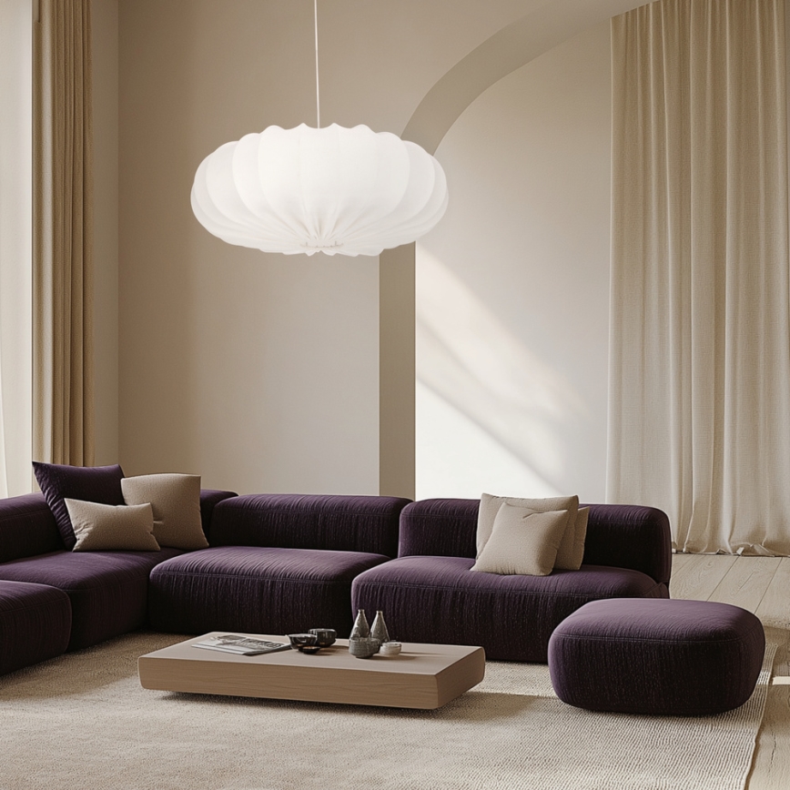 Żyrandol na lince CAFEE 1xE27/40W/230V średnica 66 cm biały