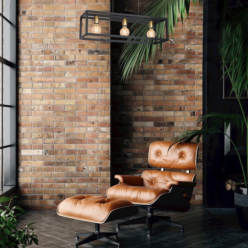 Żyrandol na lince CAGE 3xE27/60W/230V