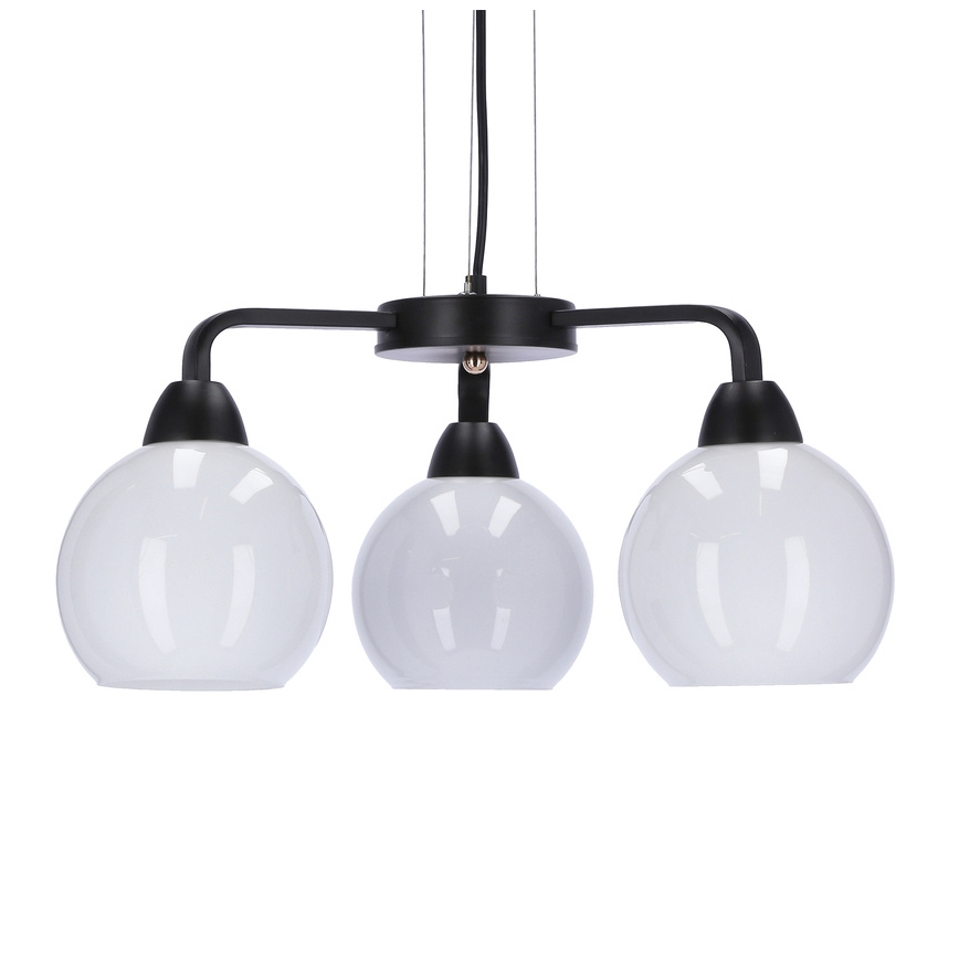 Żyrandol na lince CALDERA 3xE27/60W/230V czarne