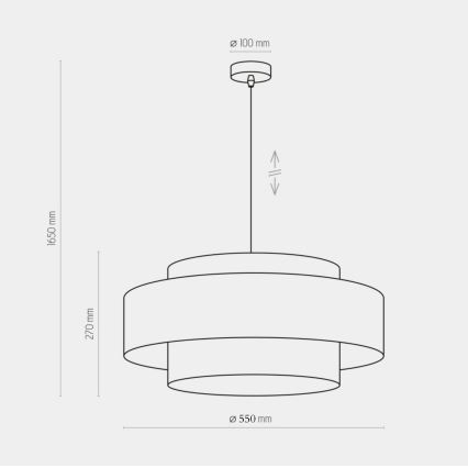 Żyrandol na lince CALISTO 1xE27/25W/230V złoty/czarny