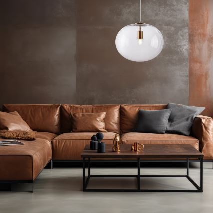 Żyrandol na lince CAMPANIA 1xE27/60W/230V złoty