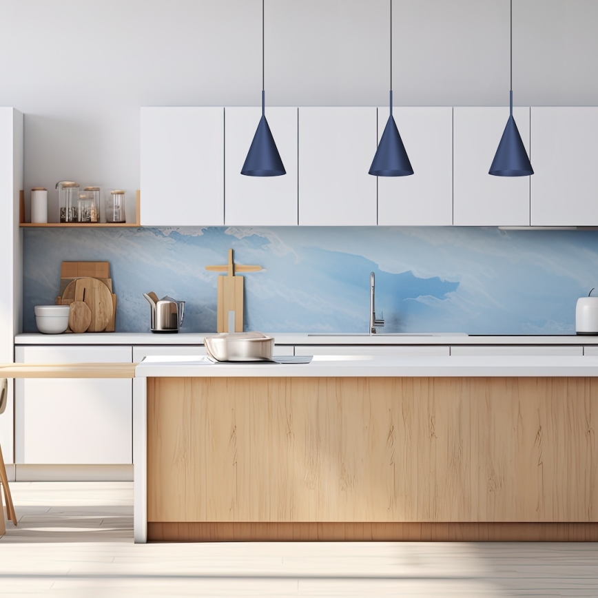 Żyrandol na lince CAPITAL 1xGX53/15W/230V śr. 17 cm niebieski