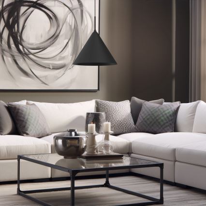 Żyrandol na lince CAPITAL 1xGX53/15W/230V śr. 32 cm czarny