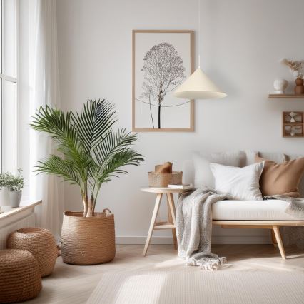 Żyrandol na lince CAPITAL 1xGX53/15W/230V śr. 46 cm kremowy