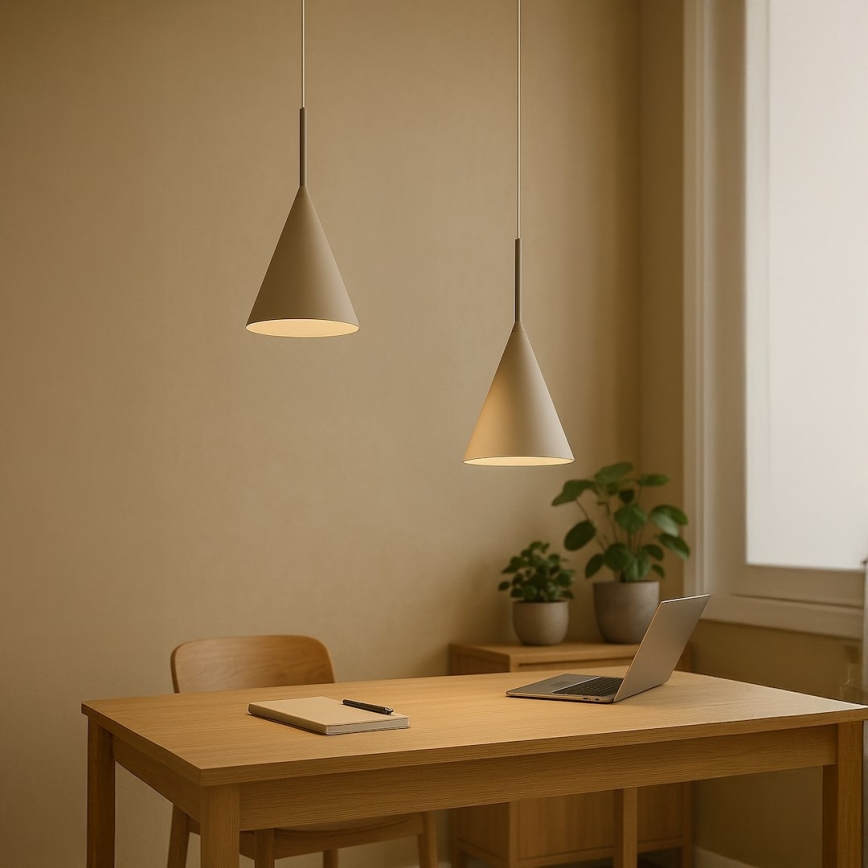 Żyrandol na lince CAPITAL 1xGX53/15W/230V, średnica 17 cm, beżowy