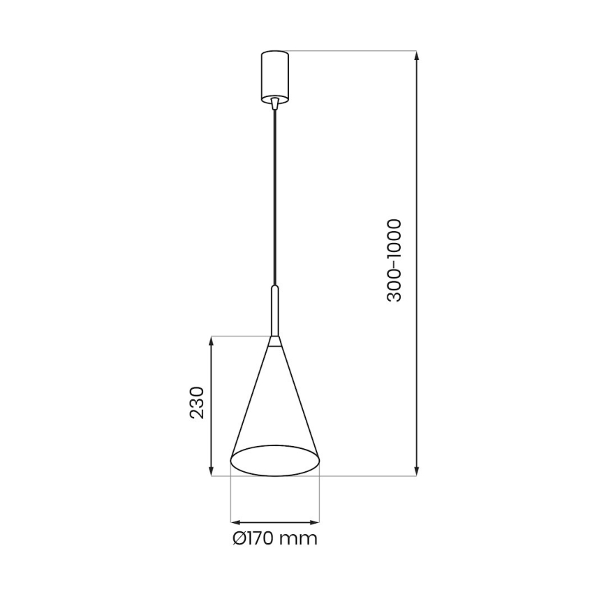 Żyrandol na lince CAPITAL 1xGX53/15W/230V, średnica 17 cm, beżowy