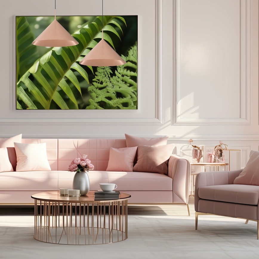 Żyrandol na lince CAPITAL 1xGX53/15W/230V, średnica 46 cm, różowe złoto