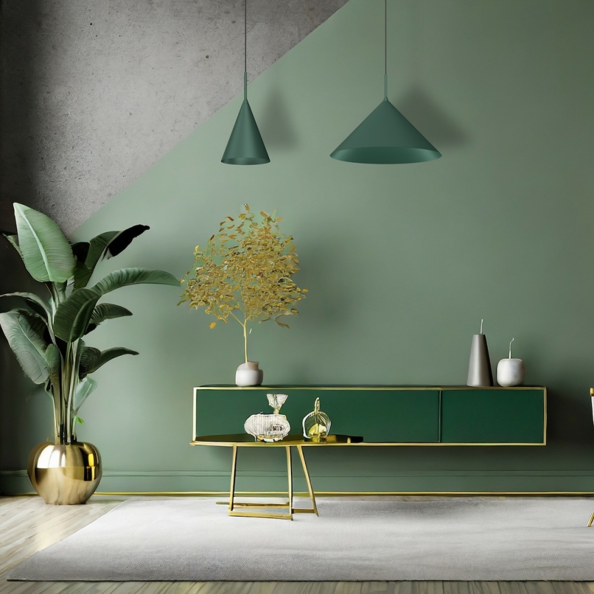 Żyrandol na lince CAPITAL 1xGX53/15W/230V, średnica 46 cm, zielony