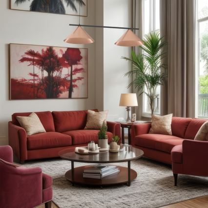 Żyrandol na lince CAPITAL 2xGX53/15W/230V miedziany