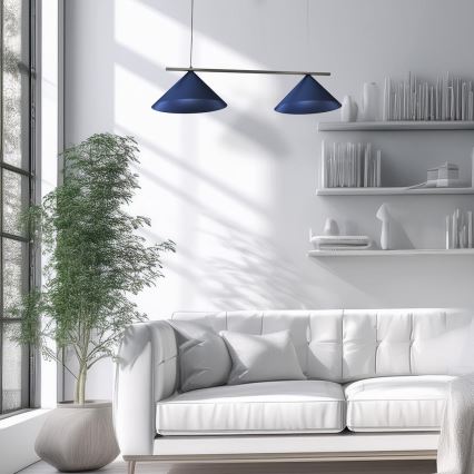 Żyrandol na lince CAPITAL 2xGX53/15W/230V niebieski