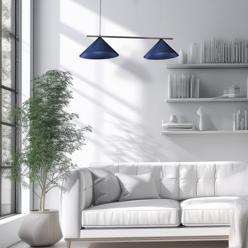 Żyrandol na lince CAPITAL 2xGX53/15W/230V niebieski