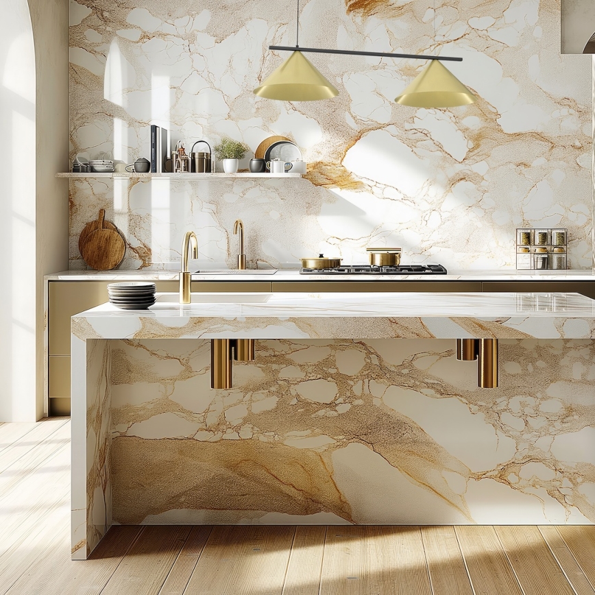 Žyrandol na lince CAPITAL 2xGX53/15W/230V złoty