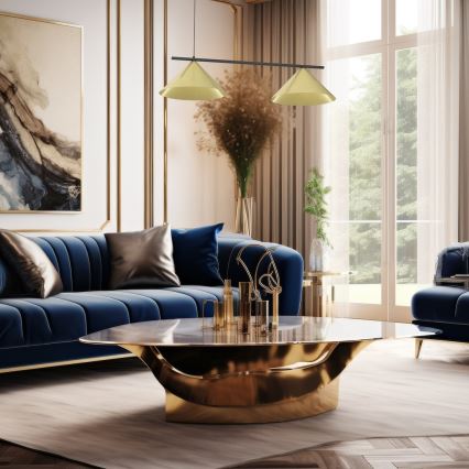 Žyrandol na lince CAPITAL 2xGX53/15W/230V złoty