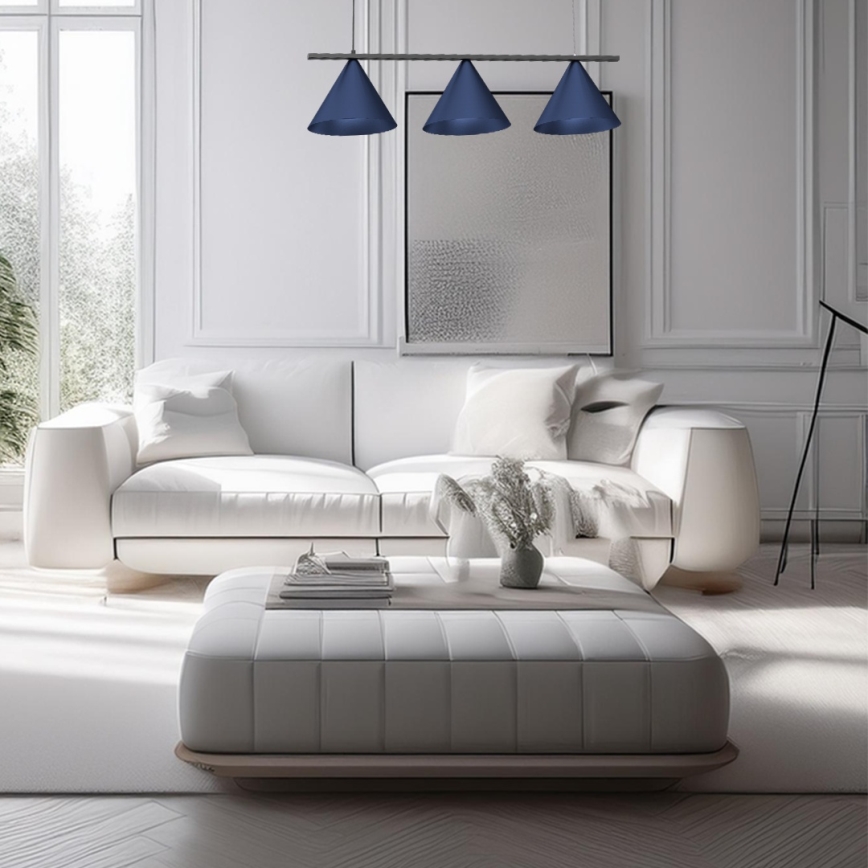 Żyrandol na lince CAPITAL 3xGX53/15W/230V niebieski