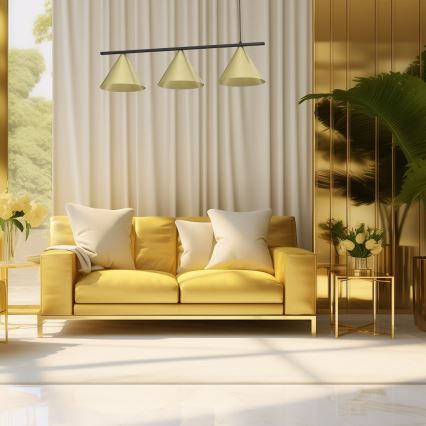 Żyrandol na lince CAPITAL 3xGX53/15W/230V złoty