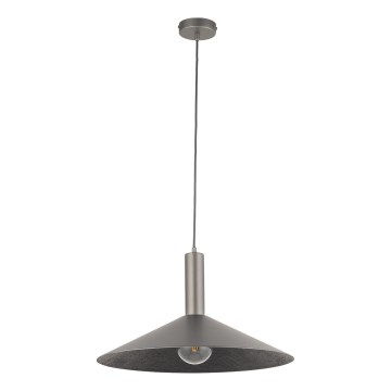 Żyrandol na lince CAPRI 1xE27/15W/230V śr. 50 cm antracyt/szary