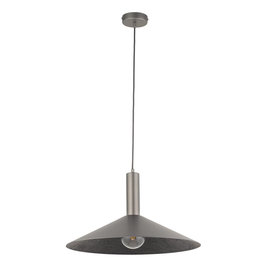 Żyrandol na lince CAPRI 1xE27/15W/230V śr. 50 cm antracyt/szary