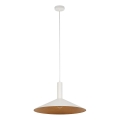 Żyrandol na lince CAPRI 1xE27/15W/230V śr. 50 cm biały/miedź