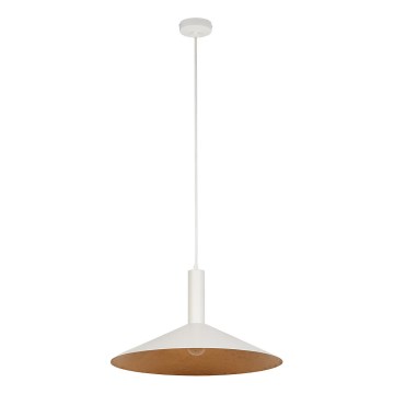 Żyrandol na lince CAPRI 1xE27/15W/230V śr. 50 cm biały/miedź