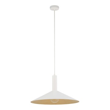 Żyrandol na lince CAPRI 1xE27/15W/230V śr. 50 cm biały/złoty