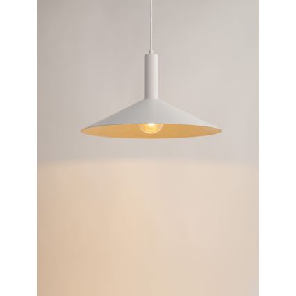 Żyrandol na lince CAPRI 1xE27/15W/230V śr. 50 cm biały/złoty