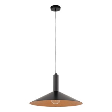 Żyrandol na lince CAPRI 1xE27/15W/230V śr. 50 cm czarny/miedź