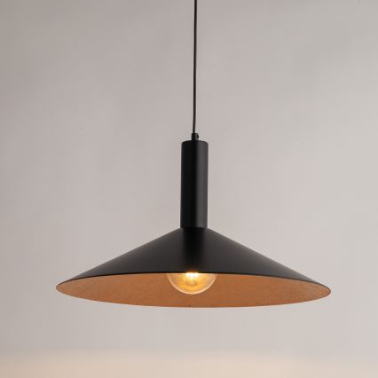 Żyrandol na lince CAPRI 1xE27/15W/230V śr. 50 cm czarny/miedź