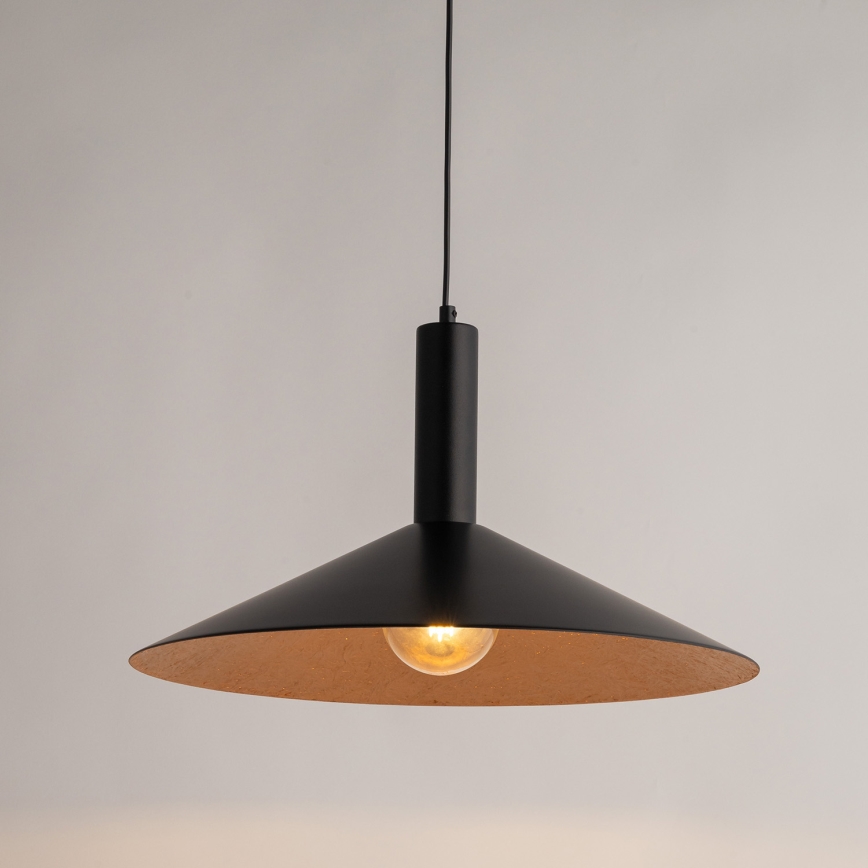 Żyrandol na lince CAPRI 1xE27/15W/230V śr. 50 cm czarny/miedź