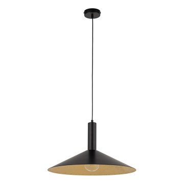 Żyrandol na lince CAPRI 1xE27/15W/230V śr. 50 cm czarny/złoty