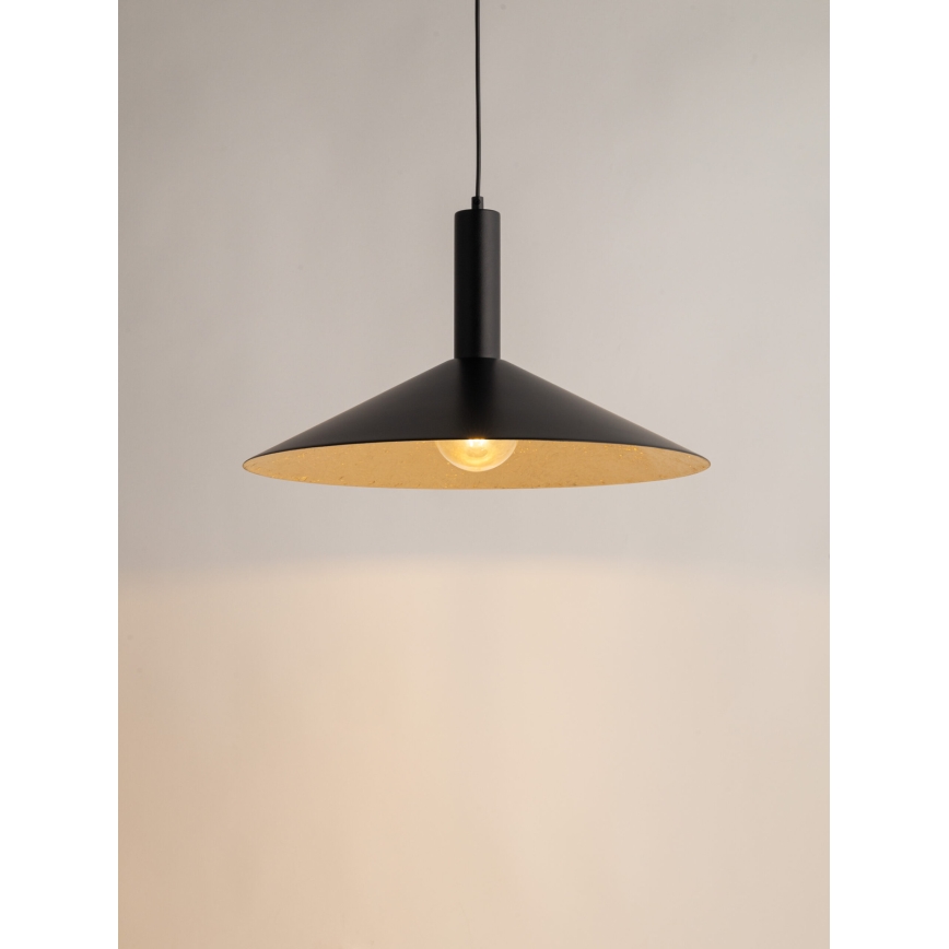 Żyrandol na lince CAPRI 1xE27/15W/230V śr. 50 cm czarny/złoty