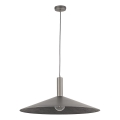 Żyrandol na lince CAPRI 1xE27/15W/230V śr. 70 cm antracyt/szary