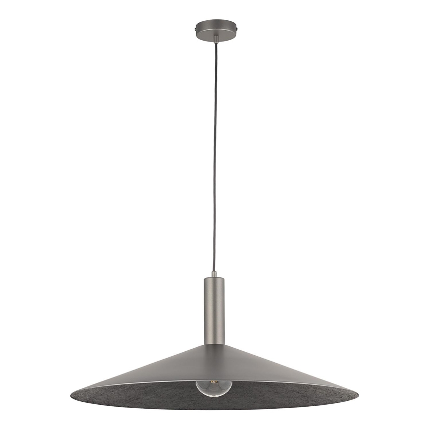 Żyrandol na lince CAPRI 1xE27/15W/230V śr. 70 cm antracyt/szary