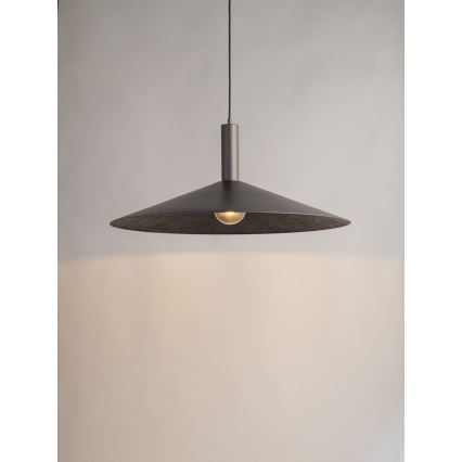 Żyrandol na lince CAPRI 1xE27/15W/230V śr. 70 cm antracyt/szary