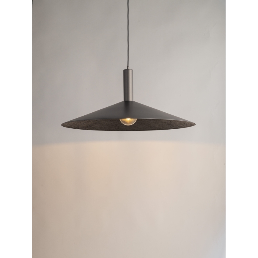 Żyrandol na lince CAPRI 1xE27/15W/230V śr. 70 cm antracyt/szary