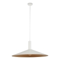 Żyrandol na lince CAPRI 1xE27/15W/230V śr. 70 cm biały/miedź