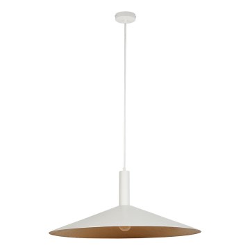 Żyrandol na lince CAPRI 1xE27/15W/230V śr. 70 cm biały/miedź