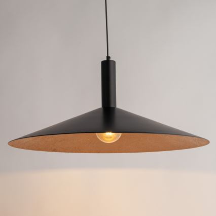 Żyrandol na lince CAPRI 1xE27/15W/230V śr. 70 cm czarny/miedź