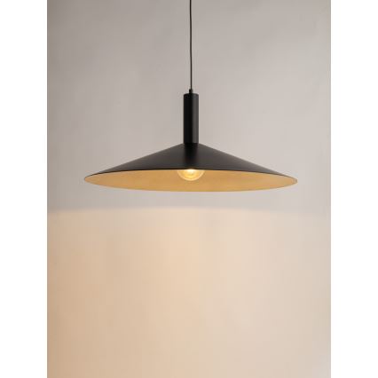 Żyrandol na lince CAPRI 1xE27/15W/230V śr. 70 cm czarny/złoty